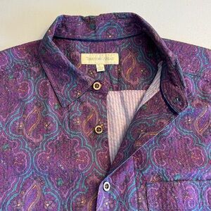 The Territory Ahead Purple Paisley Short-Sleeve Button-Up Shirt